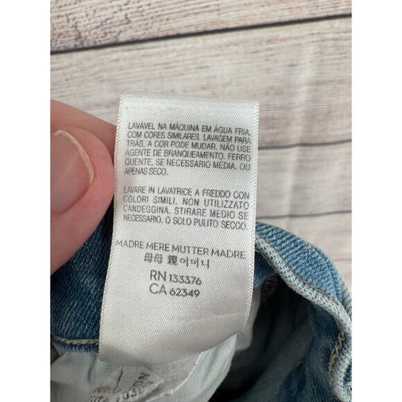 Mother The Super Stunner Ankle Double Vision Heart Jeans Womens 24 Blue - Picture 9 of 11